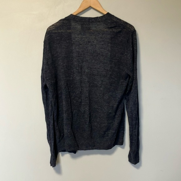 All Saints 100% Linen Blue Open-Front Cardigan - Picture 4 of 4